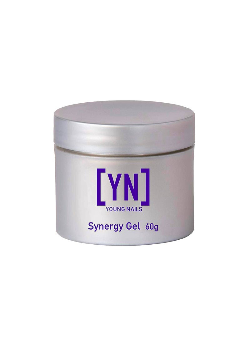 Young Nails Synergy Gel System, Building Gel - Hard Builder Gel, Superior Adhesion & Strength, Structured Nail Gel Builder - Sculptor Gel, Clear, 60g