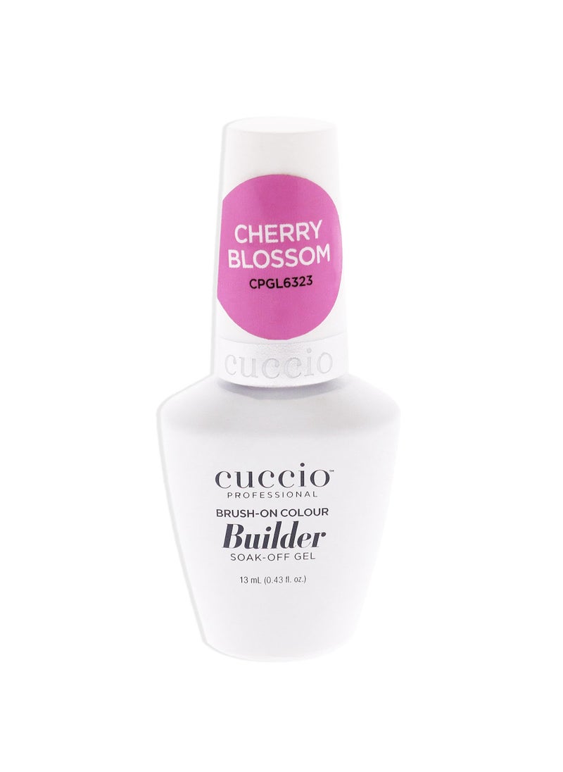 Cuccio Pro Brush-On Colour Builder Soak Off Gel - LED and UV Self-Leveling Lightweight Formula - Camouflages Re-Growth and Corrects Uneven Nail Beds - Base Coat - Cherry Blossom - 0.43 oz