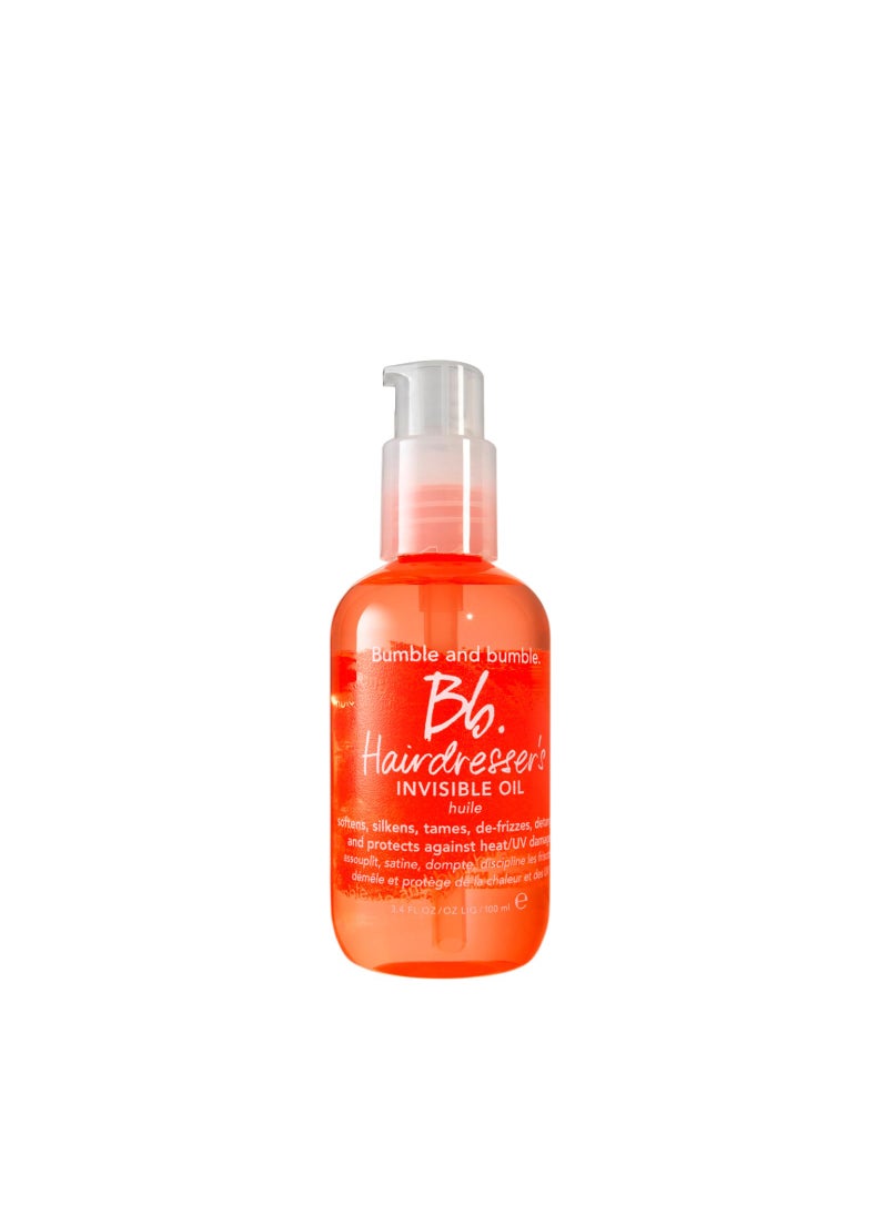 Bumble and bumble. Hairdresser's Invisible Oil Frizz-Reducing Hair Oil | Heat Protection, Anti Frizz + Shine | Curly, Wavy, Straight | With Argan Oil, Coconut Oil + Grapeseed Oil, 3.4 Fl Oz