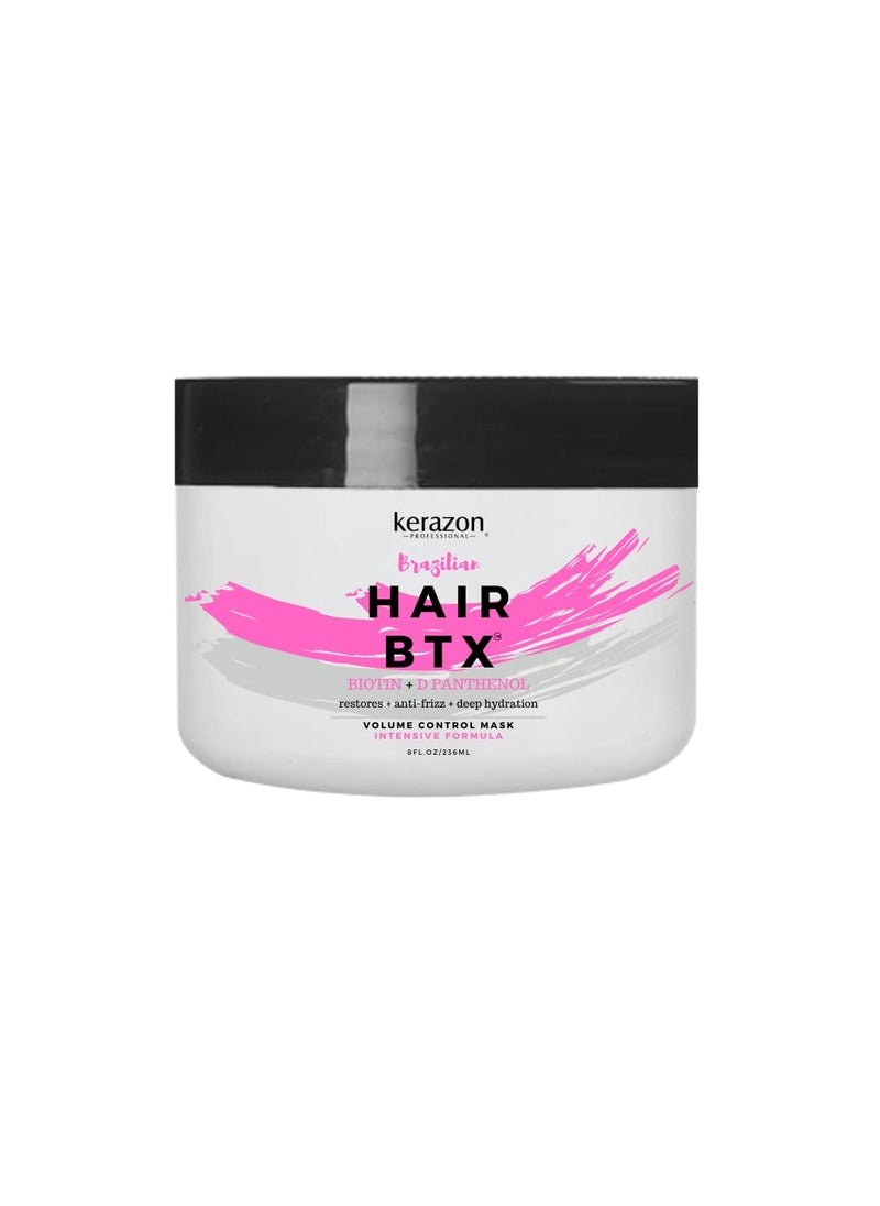 KERAZON Intensive Brazilian Hair Botox Treatment 8oz 236ml For All Hair Types, Thermal Activated Hair Mask Damaged Hair and Long Lasting Volume And Frizz Control. Packaging may vary.