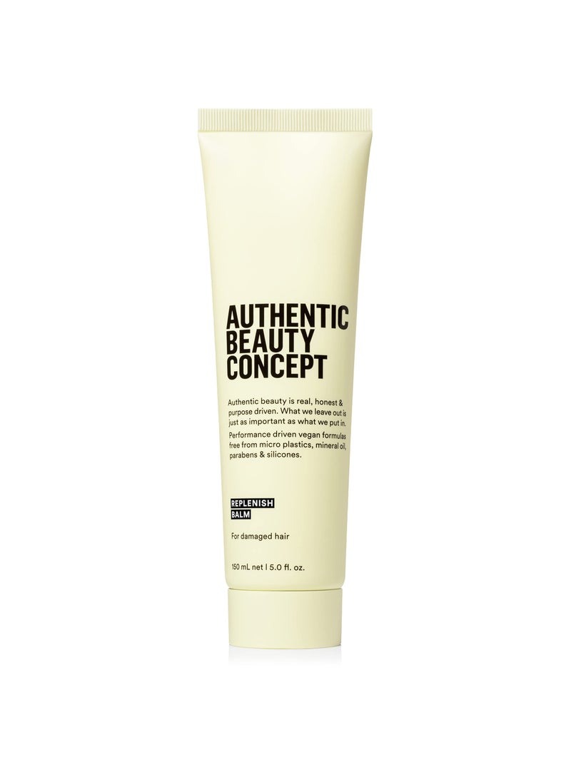 Authentic Beauty Concept Replenish Balm | Replenishing Hair Balm for Damaged Hair | Protects from Blow Dry Damage & Strengthens Hair | Vegan & Cruelty-free | Silicone-free | 5 fl. oz