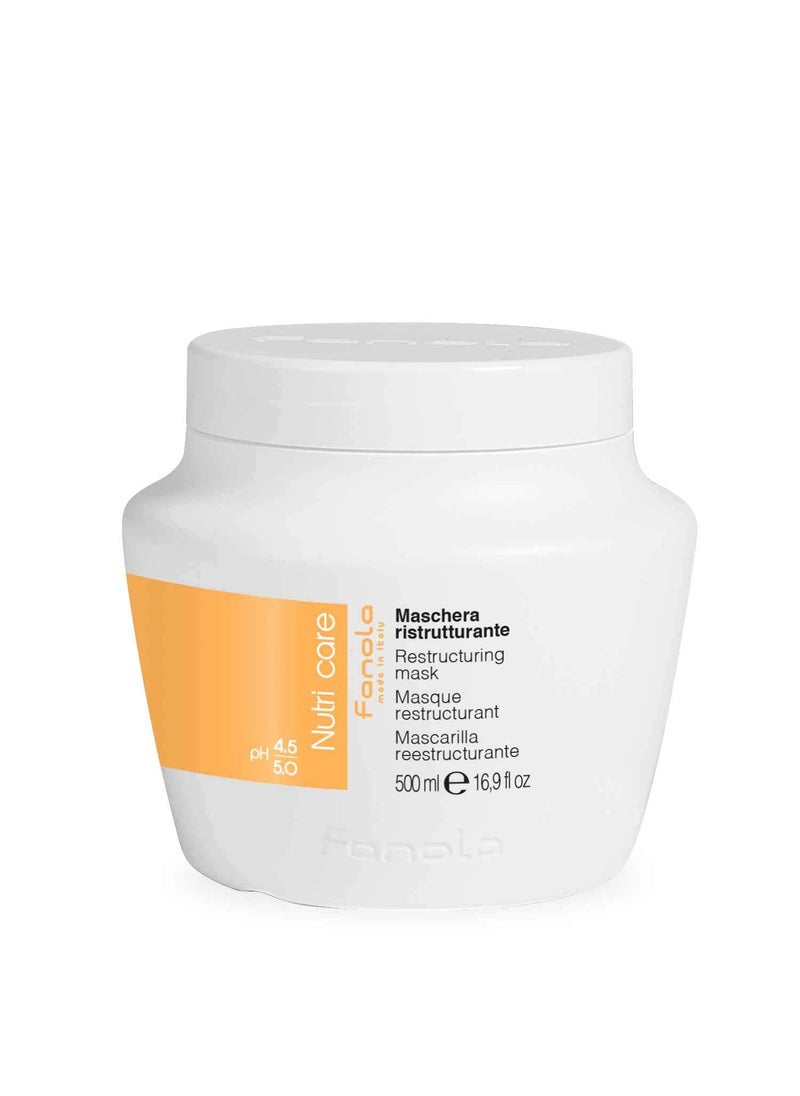 Fanola Nutri Care Restructuring Hair Mask 16.9 oz - Deep Hair Conditioning Mask for Chemically Treated & Damaged Hair - Moisturizing + Hydrating for Easy Detangling on Dry, Frizzy & Thick Hair