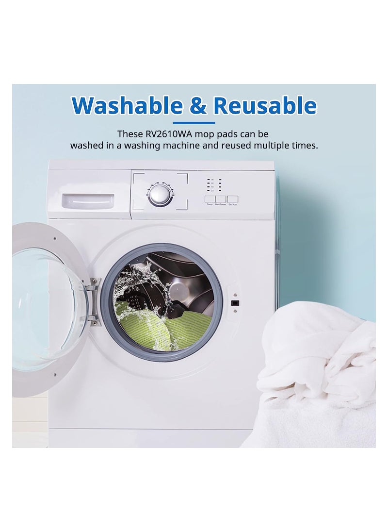 6 Pack Vacuum Mop Replacement Pads for Shark RV2610WA AV2610WA RV2410WD AI Ultra 2- in-1 Robot Vacuum Washable Reusable Replacement Microfiber Soft Pads