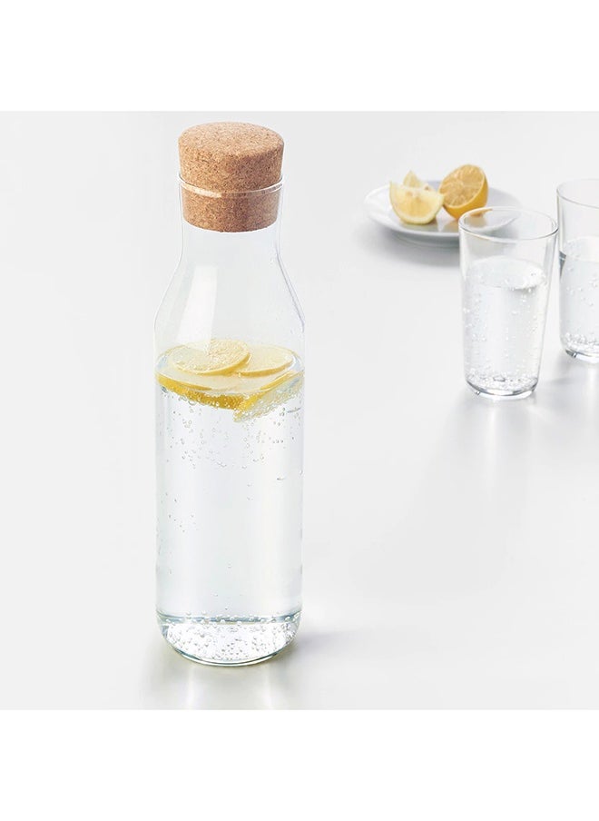 Carafe With Stopper Clear/Brown 1Liters