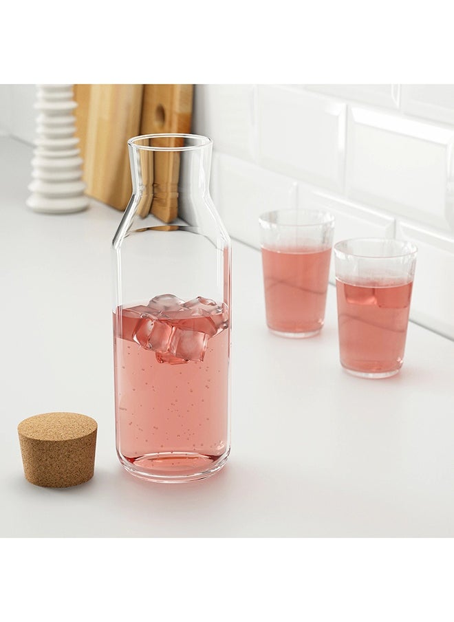 Carafe With Stopper Clear/Brown 1Liters