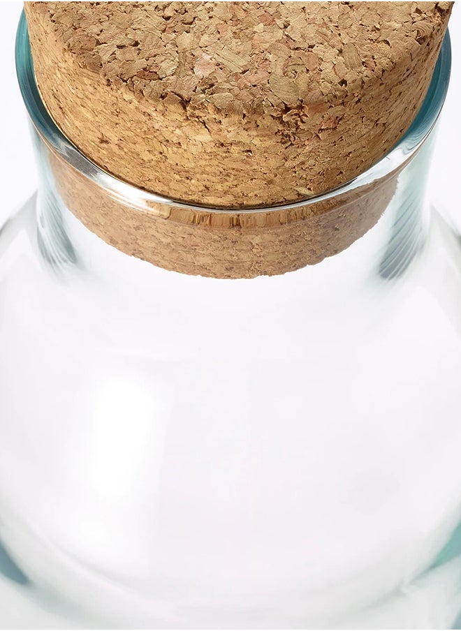 Carafe With Stopper Clear/Brown 1Liters