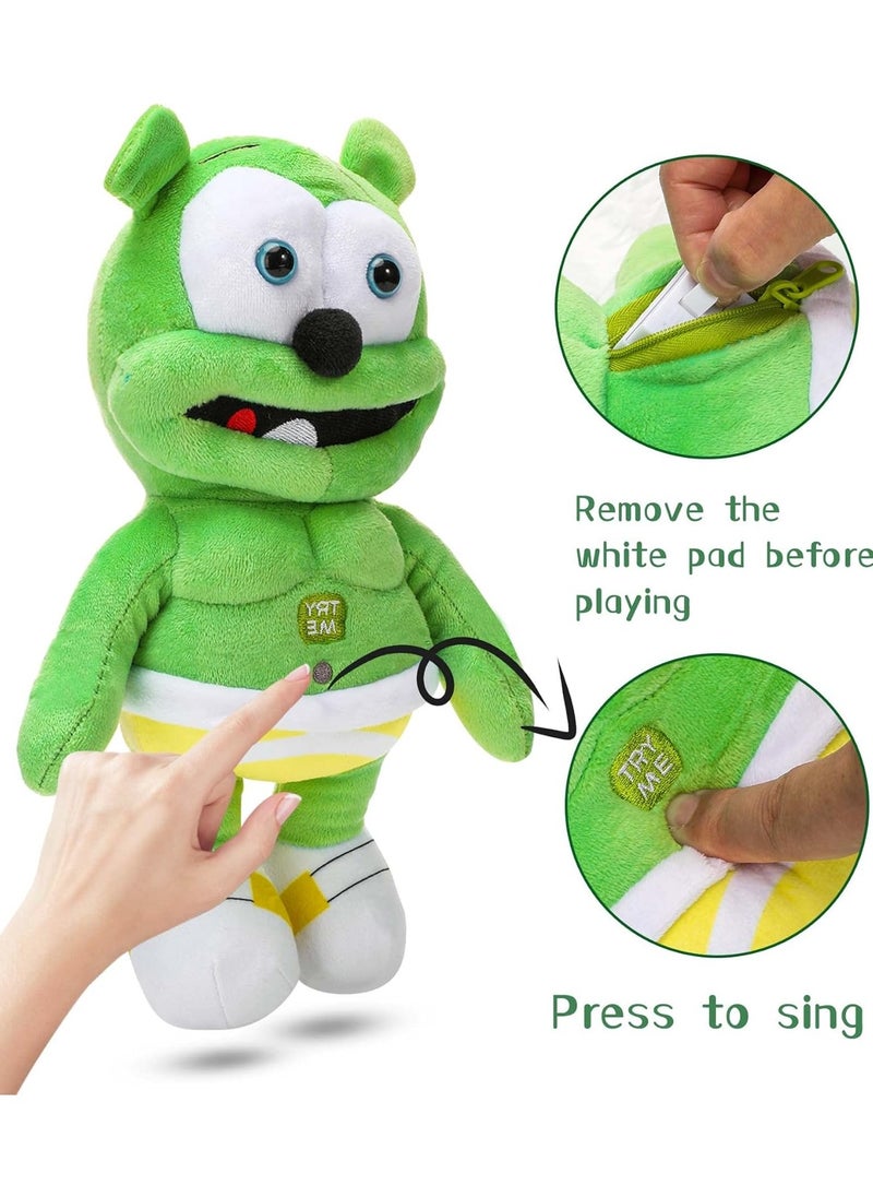 Gummy Bear Plush Toy Singing Bear Song Toy Stuffed Animal Doll for Kids Birthday Gifts Party Supplies