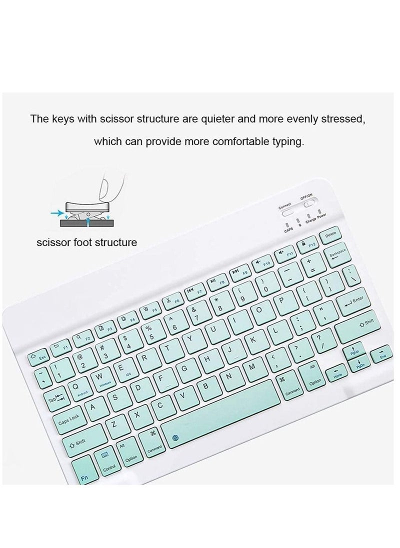 Rechargeable Bluetooth Keyboard and Mouse Combo Ultra-Slim Portable Compact Wireless Mouse Keyboard Set for Android Windows Tablet Cell Phone iPhone iPad Pro Air Mini, iPad OS/iOS