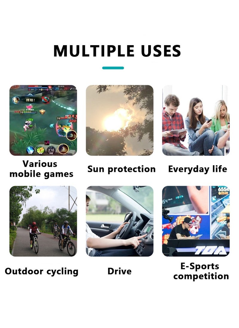 E Sports Gaming Gloves, Gaming Finger Sleeves, Anti Sweat Breathable, Thumb Sleeves for Highly Sensitive Nano Silver Fiber Material + Nylon, for Touch Screen for PUBG Mobile Phone Games Accessories