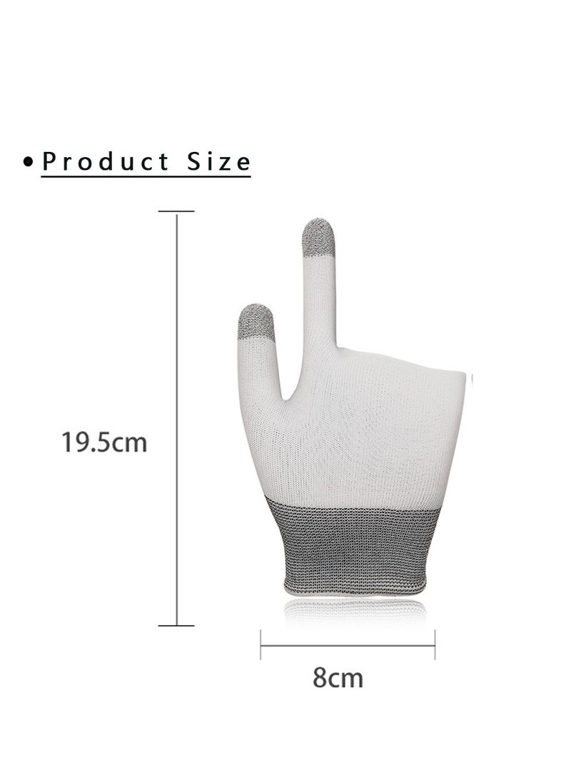 E Sports Gaming Gloves, Gaming Finger Sleeves, Anti Sweat Breathable, Thumb Sleeves for Highly Sensitive Nano Silver Fiber Material + Nylon, for Touch Screen for PUBG Mobile Phone Games Accessories