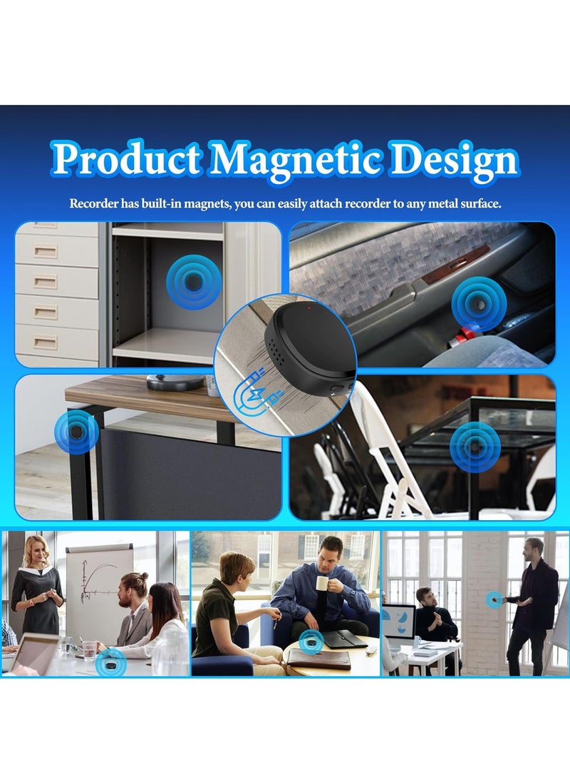 64GB Digital Magnetic Voice Recorder with Speaker Instant Playback and USB Flash Drives- 750 Hours Voice Activated Recorder Portable Tape Recorder Small Audio Recorder for Lectures Meetings Interviews
