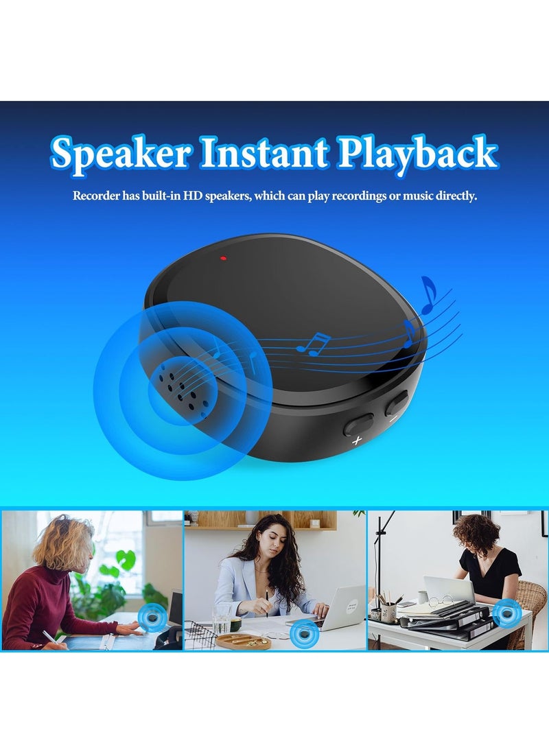 64GB Digital Magnetic Voice Recorder with Speaker Instant Playback and USB Flash Drives- 750 Hours Voice Activated Recorder Portable Tape Recorder Small Audio Recorder for Lectures Meetings Interviews