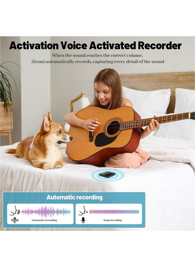 128GB(9000 Hour) 2-Sides Magnetic Voice Recorder, Recording Device with Al-Triple Noise, Voice Activated Recorder, MP3 Player and USB Flash Drives, Portable Tape Audio Recorder for Lectures Meetings Interviews