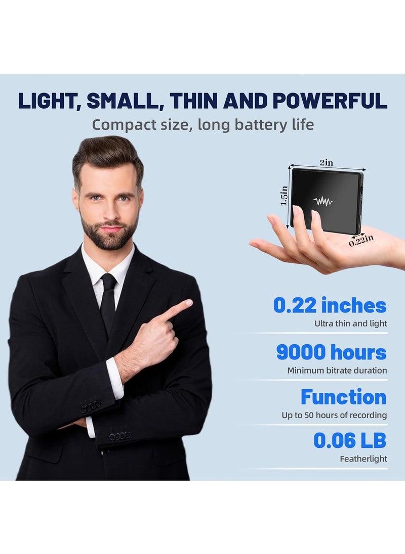 128GB(9000 Hour) 2-Sides Magnetic Voice Recorder, Recording Device with Al-Triple Noise, Voice Activated Recorder, MP3 Player and USB Flash Drives, Portable Tape Audio Recorder for Lectures Meetings Interviews