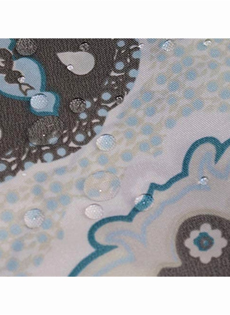 Shower Curtain Set,  Waterproof Shower Curtain Set for Bathroom with Hooks, No Liner Needed Waterproof Quick Drying Polyester Fabric (Flower, 180 X 200CM)