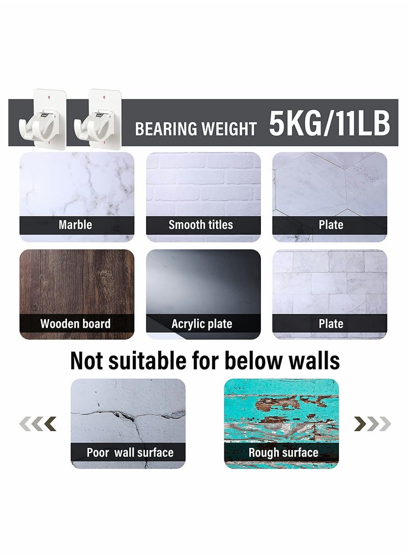 Curtain Rod Bracket Holder, Curtain Rods No Drilling Adhesive Curtain Rod Holder Curtain Rod Bracket Curtain Hangers No Drilling Hooks Mounting Screws, Anchors and Sticky Strips