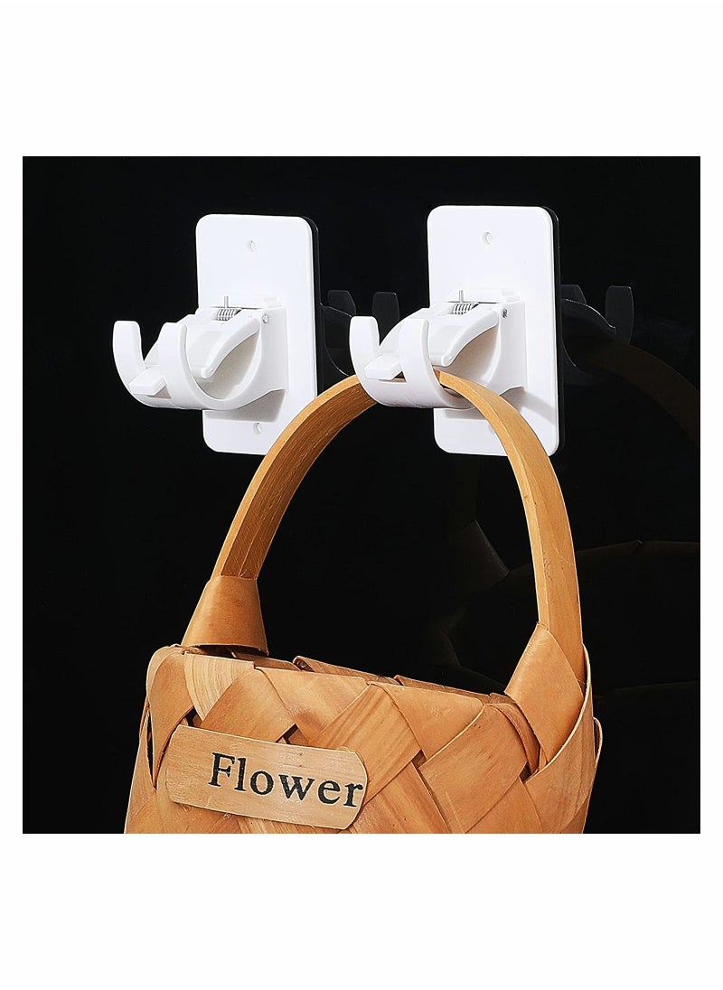 Curtain Rod Bracket Holder, Curtain Rods No Drilling Adhesive Curtain Rod Holder Curtain Rod Bracket Curtain Hangers No Drilling Hooks Mounting Screws, Anchors and Sticky Strips