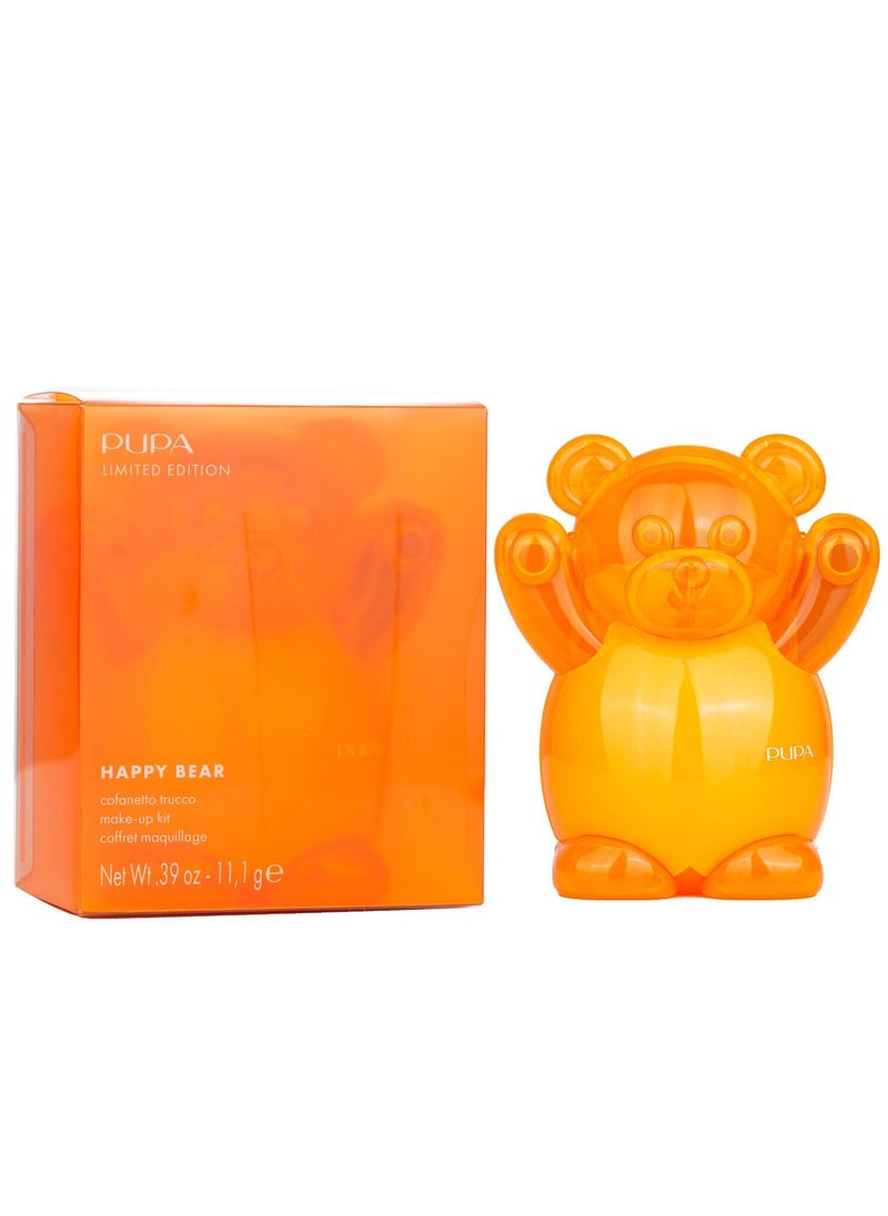 Pupa Milano Happy Bear Makeup Kit, 004 Orange, 0.39 oz - Makeup Gift Set - Makeup Palette - Blush - Eyeshadow - Highlighter - Lip Gloss - Face Makeup