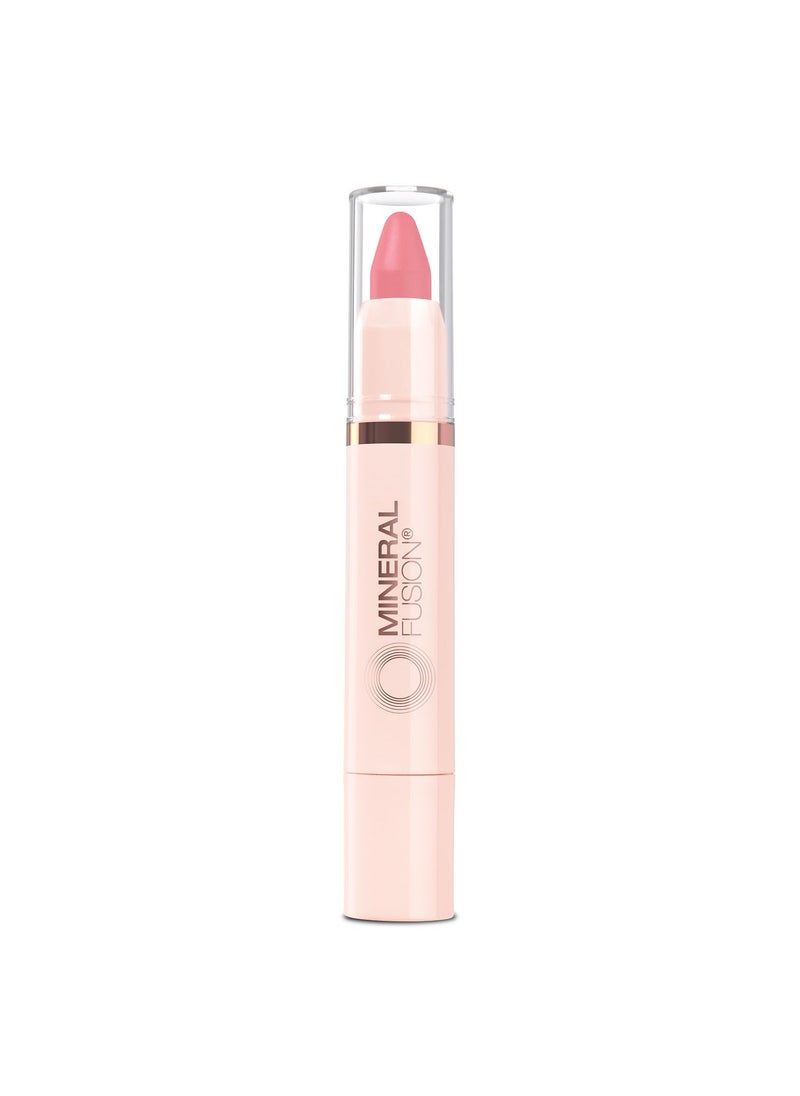 Mineral Fusion NEW Sheer Moisture Lip Tint, Buildable Lip Color, Hydrating Lip Balm with Jojoba Oil, Shea Butter & More, Hydrates & Nourishes, FD&C Dye-Free & Hypoallergenic, Grateful, Fuchsia Pink