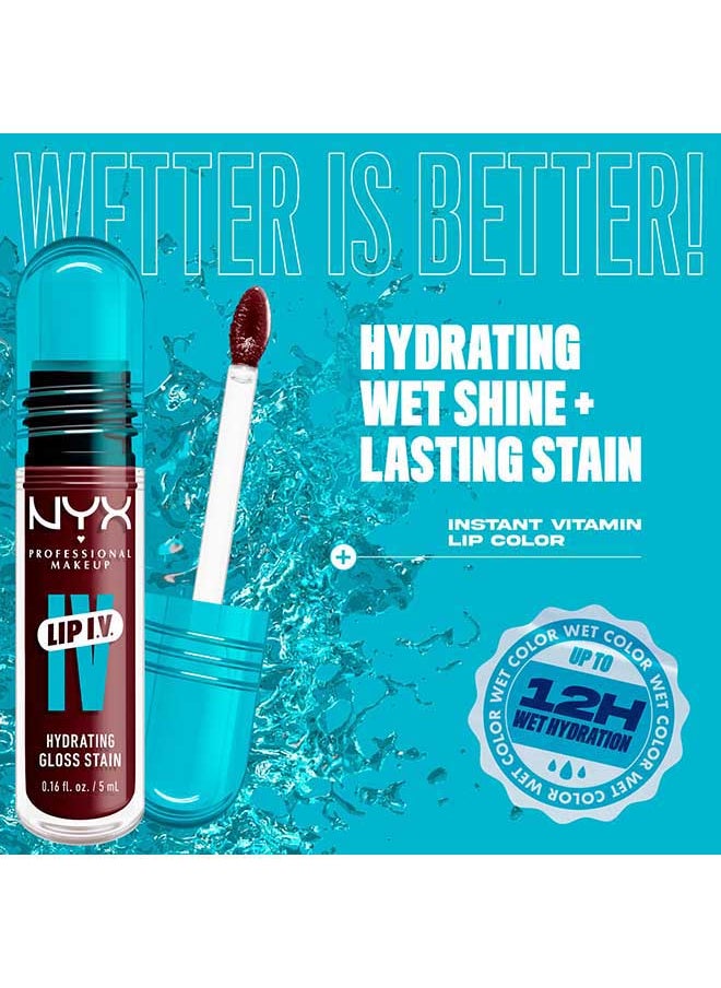 Lip Iv Hydrating Gloss Stain Lip Gloss + Serum Up To 12Hr Hydration High Pigment Wet Shine Finish Mauve N' Moist!