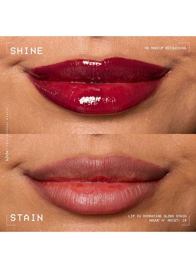 Lip Iv Hydrating Gloss Stain Lip Gloss + Serum Up To 12Hr Hydration High Pigment Wet Shine Finish Mauve N' Moist!