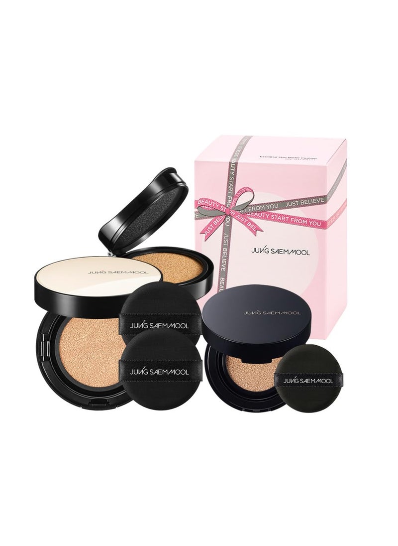 [JUNGSAEMMOOL OFFICIAL] Essential Skin Nuder Cushion Gift Set (Medium) | Nuder Cushion (Refill included) + Nuder Cushion Mini + Cushion Puff (1pc) | SPF 50+ PA+++