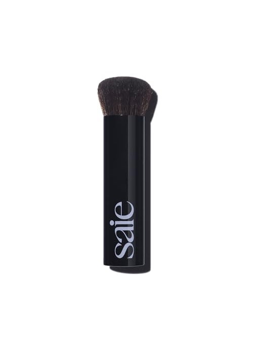 Saie The Base Brush - Ultra-Soft Foundation Brush for Liquid Makeup - Dense Complexion + Blending Brush with Cruelty-Free, Synthetic Bristles (1 Count)
