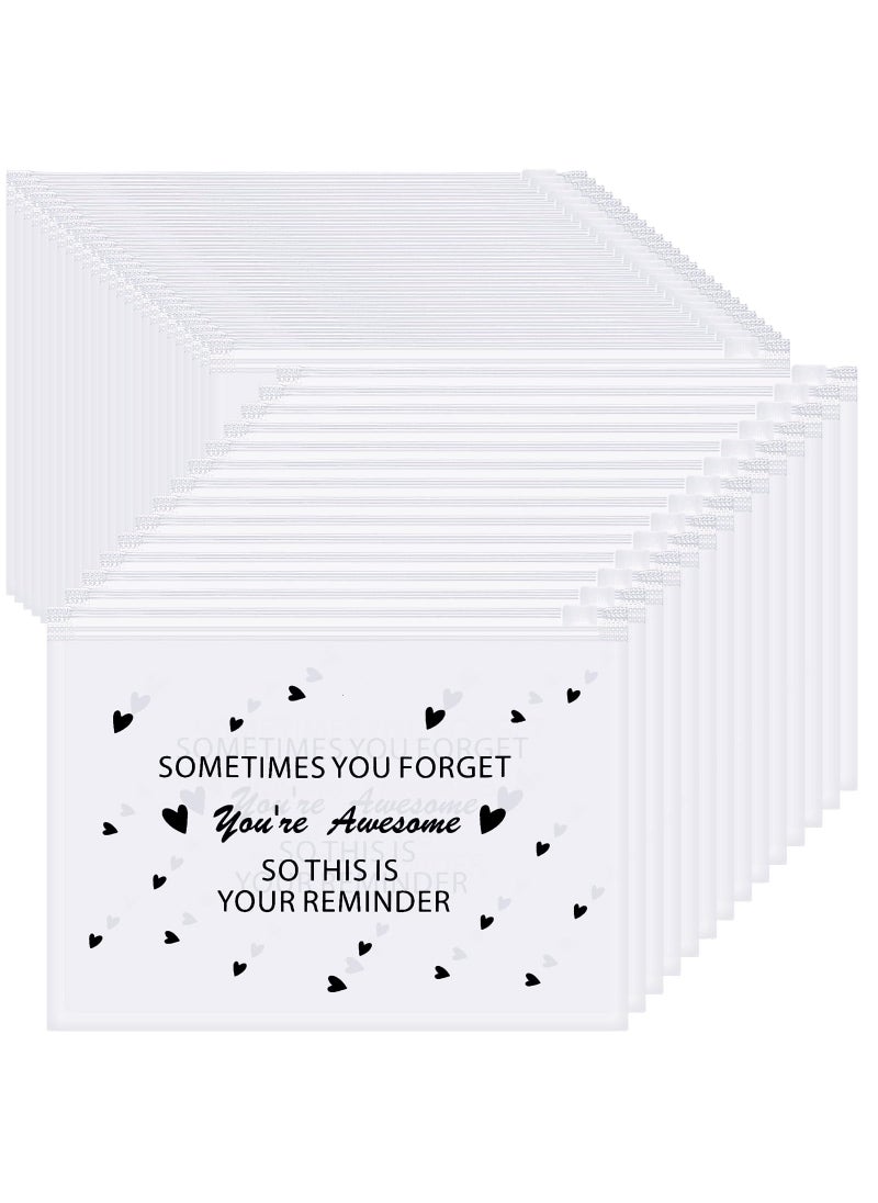 Yaomiao 150 Pcs Inspirational Gifts EVA Makeup Bags for Women Cosmetic Bag Toiletry Bags Purse Bulk Encouragement Birthday Gifts for Women(You're Awesome)