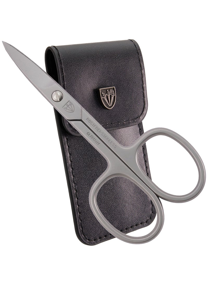 3 Swords Germany - brand quality STAINLESS STEEL INOX CURVED NAIL SCISSORS (1 PIECE) with case for manicure pedicure - nail care by 3 Swords - Made in Germany