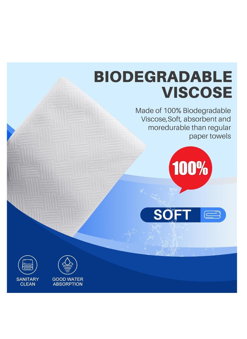 Premium Disposable Bath Towels, Disposable Bath Towels Portable Soft Towel Set for Hotel, Bathroom, Spa, Trip, Camping Highly Absorbent 55x27.5 Inch 4 Individually Packaged