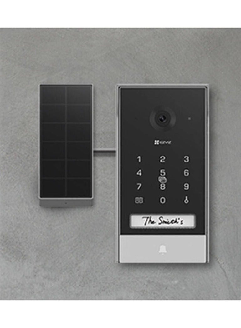EP7 2K Smart Home Video Doorphone – 7-Inch Touch Screen, Solar-Powered with Removable Lithium Battery, Wi-Fi HaLow™ Technology, Remote Door/Gate Unlock, Two-Way Audio, Passcode & RFID Unlock, Built-In Keypad, Weatherproof IP65 Design, Supports MicroSD (Up to 512GB) & EZVIZ Cloud Storage, Remote Control via EZVIZ App, IR Night Vision, Multiple Ringtones, Long-Range Wi-Fi (Up to 350m), Ideal for Large Homes & Villas
