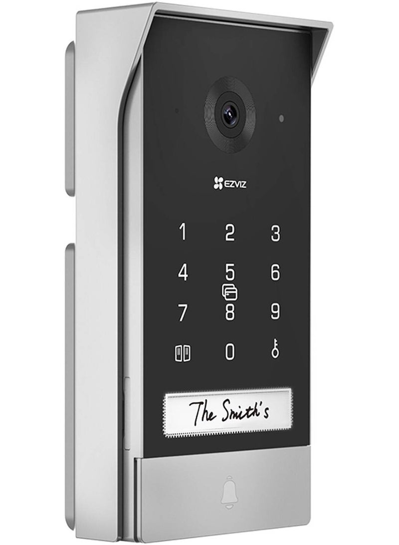 EP7 2K Smart Home Video Doorphone – 7-Inch Touch Screen, Solar-Powered with Removable Lithium Battery, Wi-Fi HaLow™ Technology, Remote Door/Gate Unlock, Two-Way Audio, Passcode & RFID Unlock, Built-In Keypad, Weatherproof IP65 Design, Supports MicroSD (Up to 512GB) & EZVIZ Cloud Storage, Remote Control via EZVIZ App, IR Night Vision, Multiple Ringtones, Long-Range Wi-Fi (Up to 350m), Ideal for Large Homes & Villas