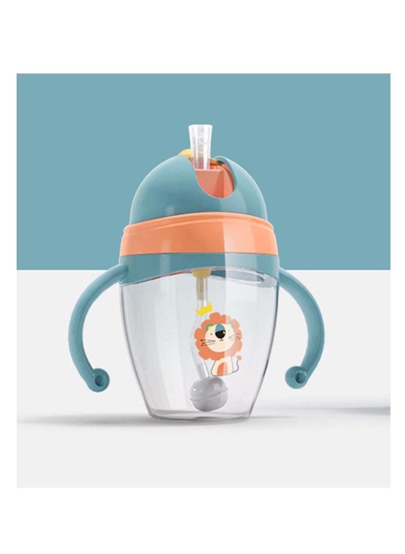 Sippy Cup for Baby Kids Water Bottle 240ml Toddler Cup with Straw and Handle Anti-drop Anti-leakage Anti-choking for Boys Girls Child Baby Drinking Cup BPA Free School Sports Indoor Outdoor
