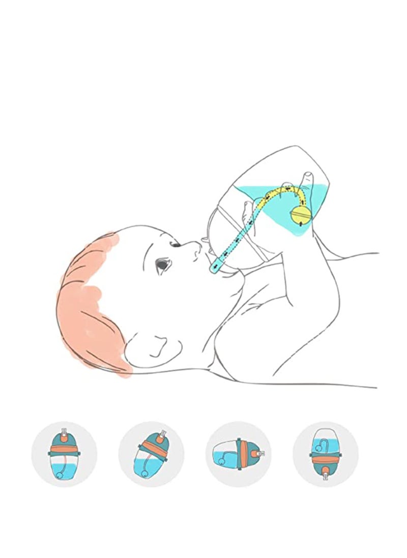 Sippy Cup for Baby Kids Water Bottle 240ml Toddler Cup with Straw and Handle Anti-drop Anti-leakage Anti-choking for Boys Girls Child Baby Drinking Cup BPA Free School Sports Indoor Outdoor