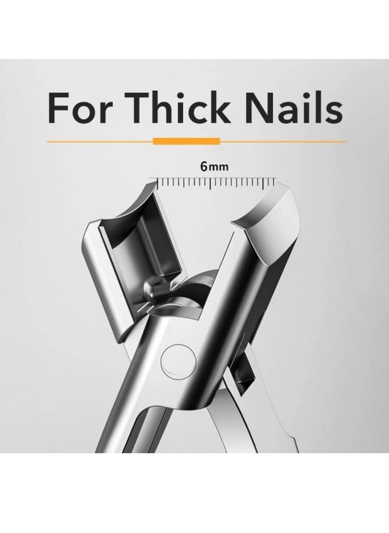 Nail Clippers,Mess Free Nail Clippers for Men u0026 Women, Ultra Sharp Finger Nail and Toe Nail Clipper Set for Thick Toenails with File