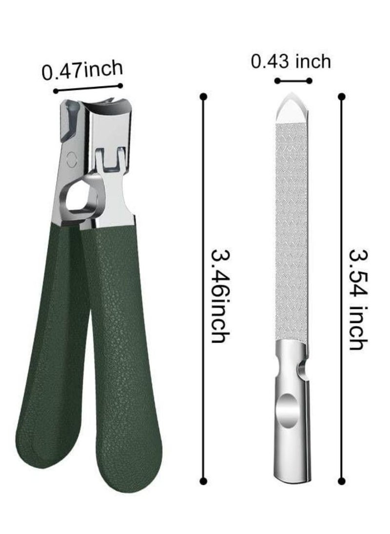 Nail Clippers,Mess Free Nail Clippers for Men u0026 Women, Ultra Sharp Finger Nail and Toe Nail Clipper Set for Thick Toenails with File