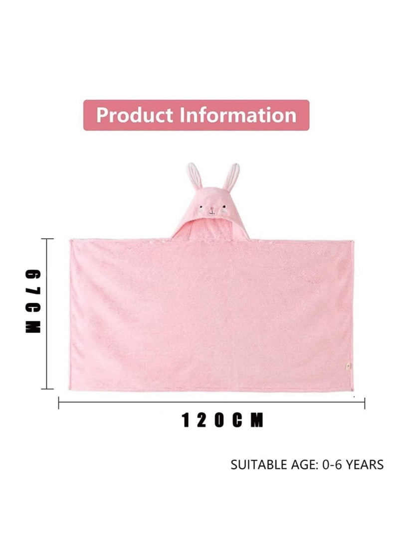 Hooded Towels For Kids 3 13 years, Premium Beach Or Bath Towel, Rabbit design, Ultra Soft, and Extra Large, 100% Cotton Children's SwimmingBath Towel with Hood