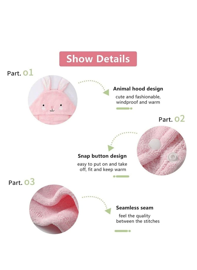 Hooded Towels For Kids 3 13 years, Premium Beach Or Bath Towel, Rabbit design, Ultra Soft, and Extra Large, 100% Cotton Children's SwimmingBath Towel with Hood