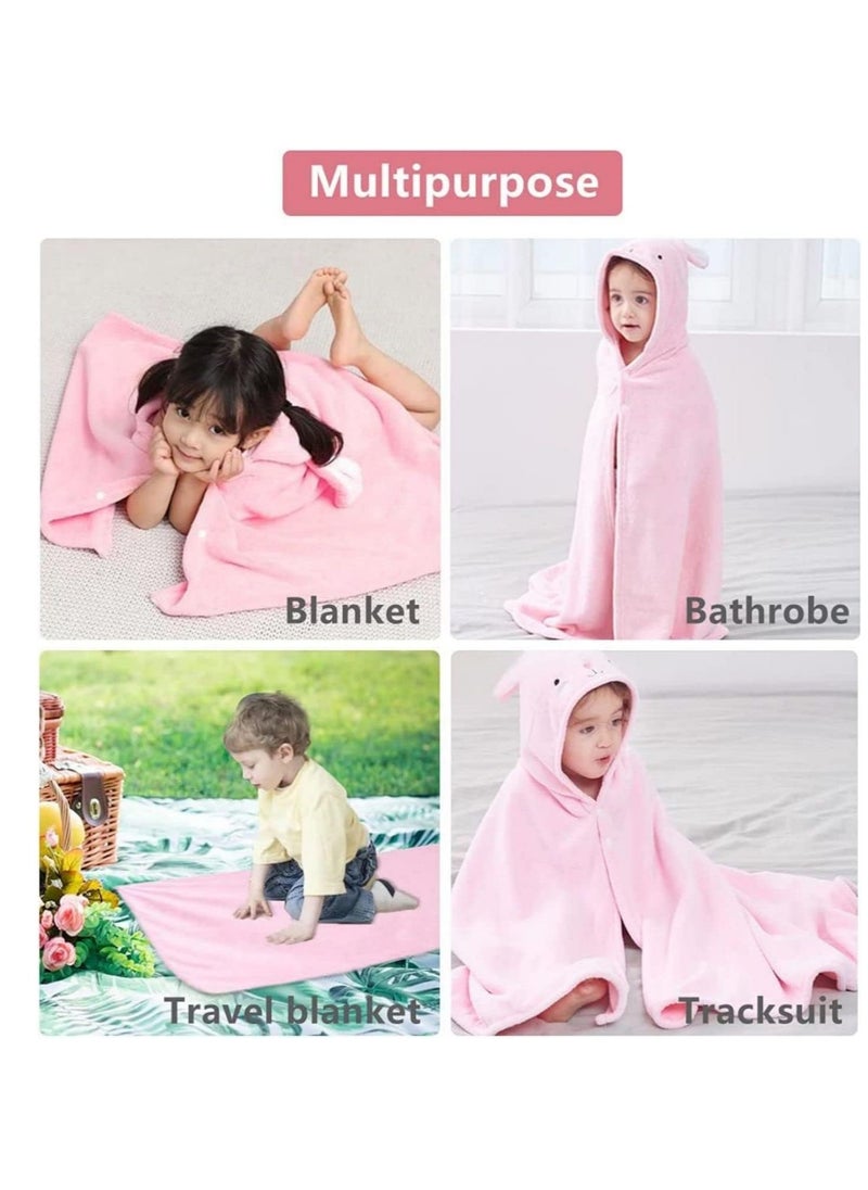 Hooded Towels For Kids 3 13 years, Premium Beach Or Bath Towel, Rabbit design, Ultra Soft, and Extra Large, 100% Cotton Children's SwimmingBath Towel with Hood