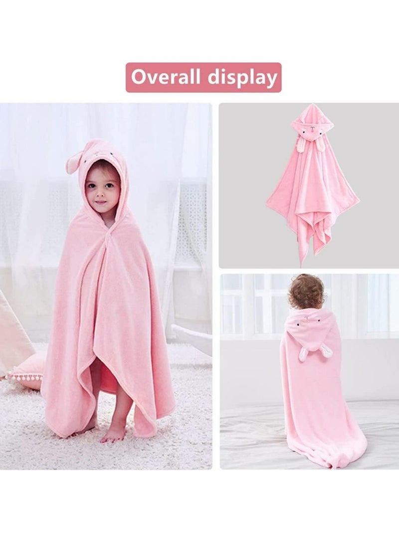 Hooded Towels For Kids 3 13 years, Premium Beach Or Bath Towel, Rabbit design, Ultra Soft, and Extra Large, 100% Cotton Children's SwimmingBath Towel with Hood