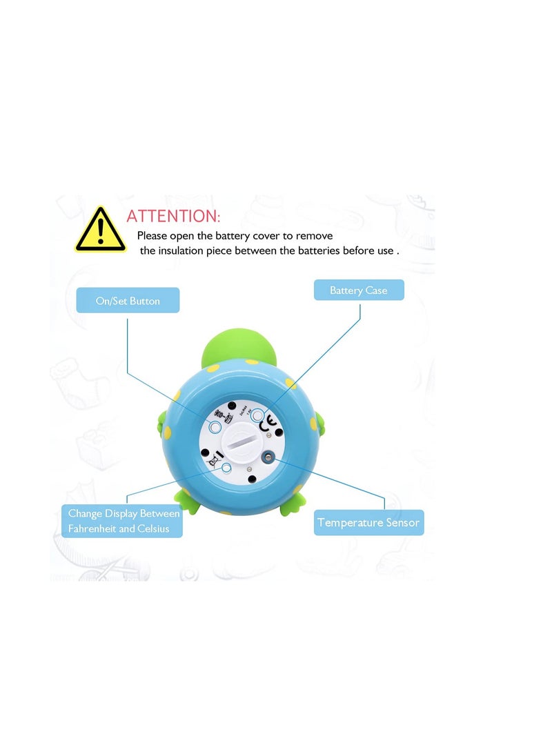 Baby Bath Thermometer with Room Temperature| Fahrenheit and Celsius|Frog Lovely Shape|Kids' Bathroom Safety Products| Bath Toys