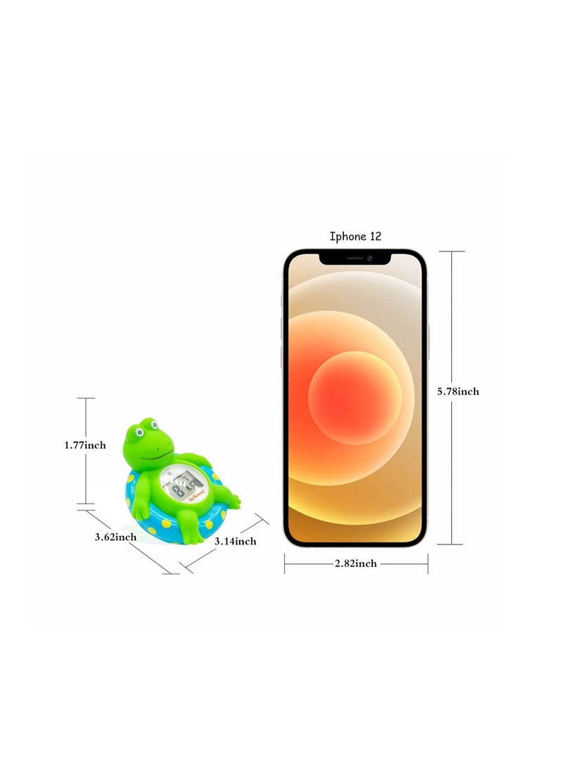 Baby Bath Thermometer with Room Temperature| Fahrenheit and Celsius|Frog Lovely Shape|Kids' Bathroom Safety Products| Bath Toys
