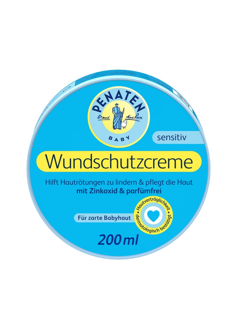 PENATEN Wound Protection Cream, Soothing Baby Wound Protection Cream with Zinc Oxide for Protection in The Diaper Area 200 ml / 6.76 Oz
