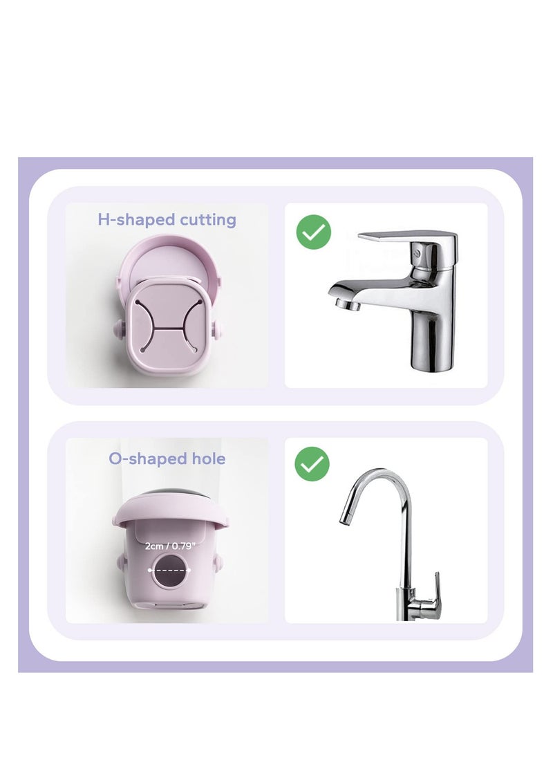 Toddlers Faucet Extender, for Toddlers Sink Extender, for Kids Universal Sink Spout Extender, for Kids Detachable Sink Handle Extender for Bathroom, Kitchen, Bathtub Sink 2Pcs (Pink u0026 White)