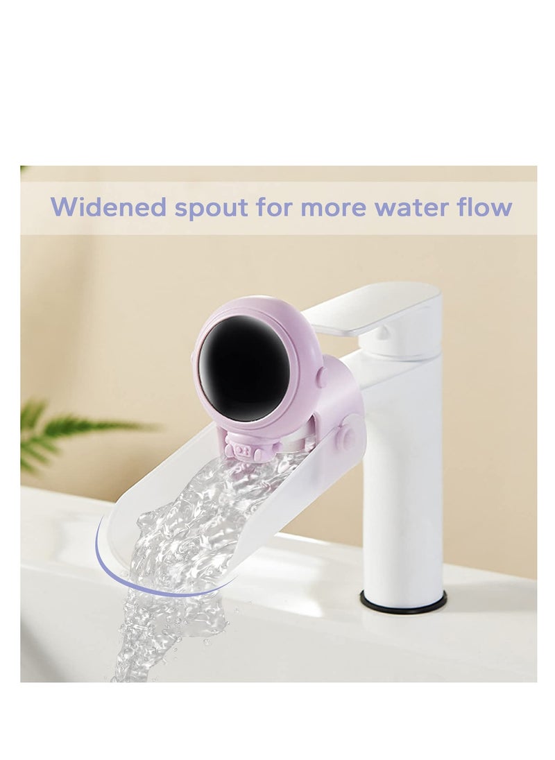 Toddlers Faucet Extender, for Toddlers Sink Extender, for Kids Universal Sink Spout Extender, for Kids Detachable Sink Handle Extender for Bathroom, Kitchen, Bathtub Sink 2Pcs (Pink u0026 White)
