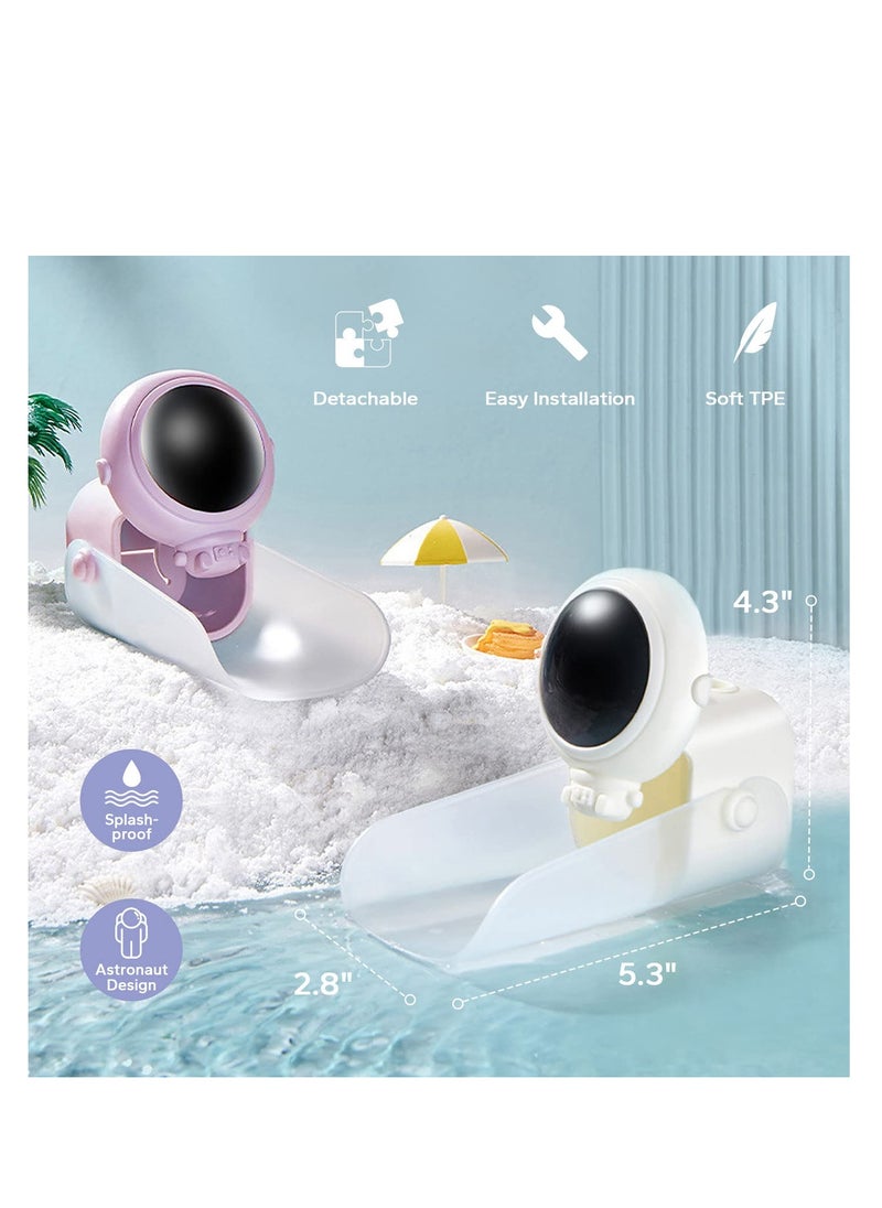 Toddlers Faucet Extender, for Toddlers Sink Extender, for Kids Universal Sink Spout Extender, for Kids Detachable Sink Handle Extender for Bathroom, Kitchen, Bathtub Sink 2Pcs (Pink u0026 White)