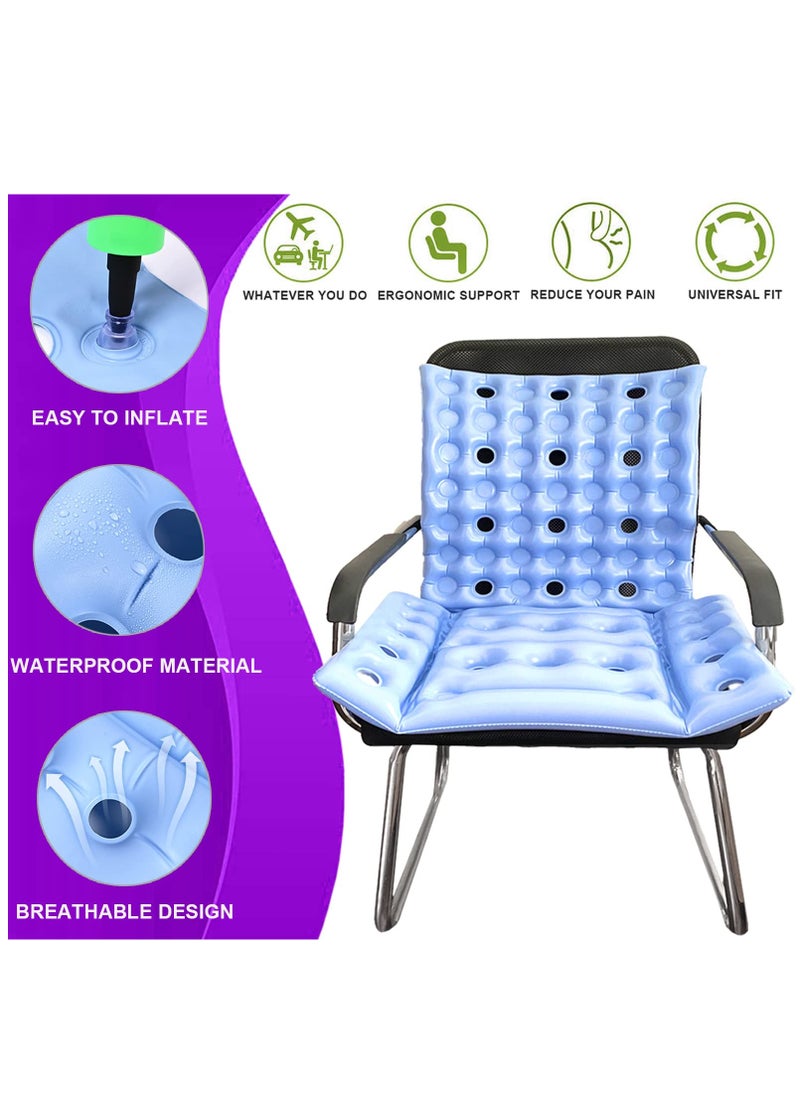 Wheelchair Cushions, Anti-Decubitus Wheelchair Inflatable Seat Cushions for , Breathable Backrest Air Cushion Bed Sore Cushion for Pressure Sores, Portable Travel Seat Cushion for Long Sitting