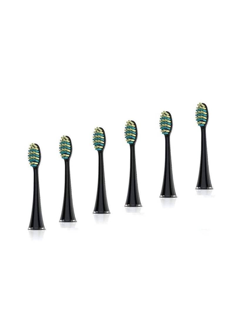 Voom Sonic Pro 7 Series Replacement Brush Heads Black/WHITE