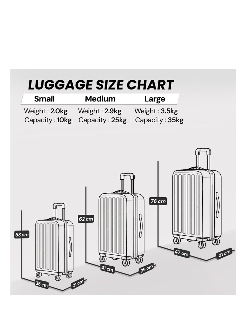 PP169 Durable Luggage Sets - Suitcase Travel Bag and Lightweight Luggage Bag Unbreakable Luggage and Travel Gear with Spinner Wheels