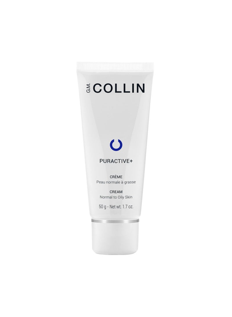 G.M. COLLIN Puractive+ Cream | Moisturizing Face Cream for Oily to Acne-Prone Skin | Reduces Excess Oil, Matifies the Skin and Tightens Enlarged Pores